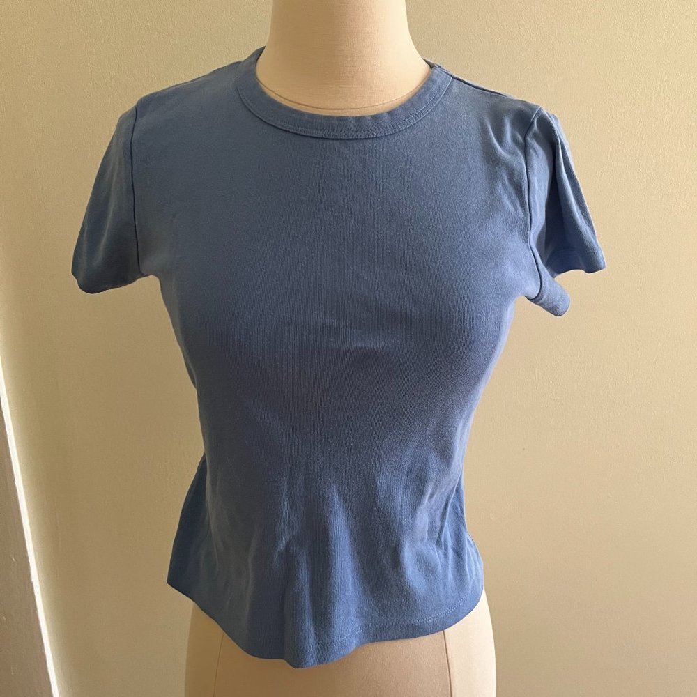 style & co. basic blue tee